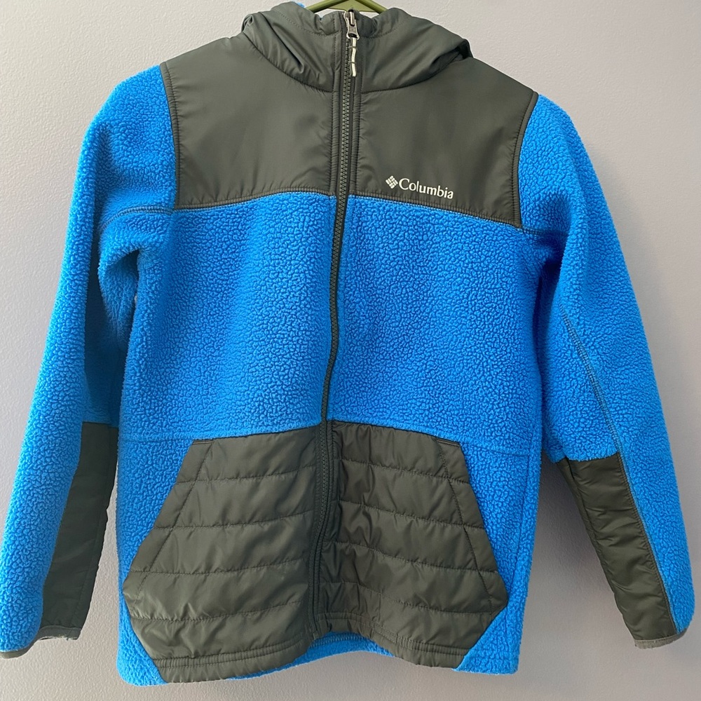 Columbia youth hooded fleece jacket size medium